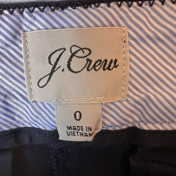 J Crew Shorts Womens Size 0 Navy Cotton Blend Chino Re-Imagined Preppy Casual - Picture 2 of 15